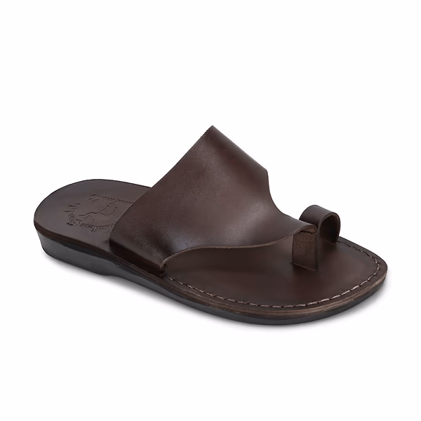 jerusalem sandals Petra (28) Women's Leather Toe Strap Sandal Brown