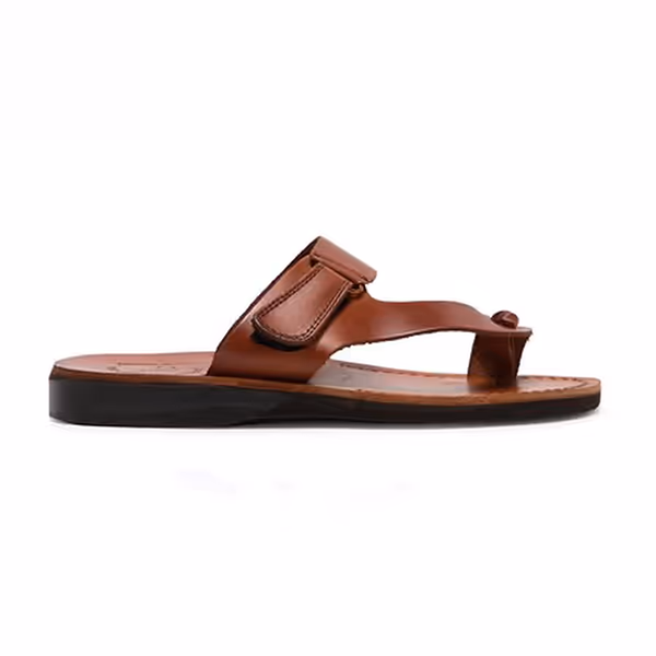 Jerusalem Sandals Rafael (28) Men's Leather Velcro Strap Sandal Honey