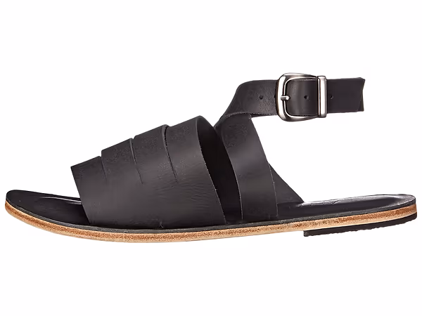 Jerusalem Sandals Santa Monica Blvd (23) Women's Cross Anklet Buckle Sandals Black
