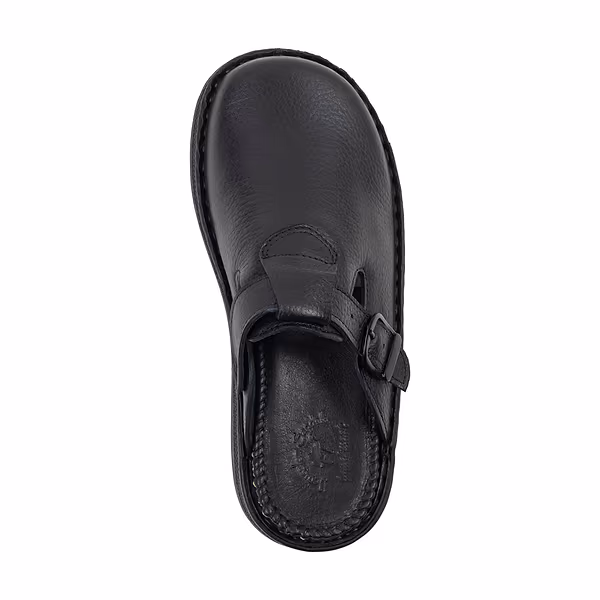 Jerusalem Sandals Sawyer (28) Women's Leather Clog-Toe Sandal Black