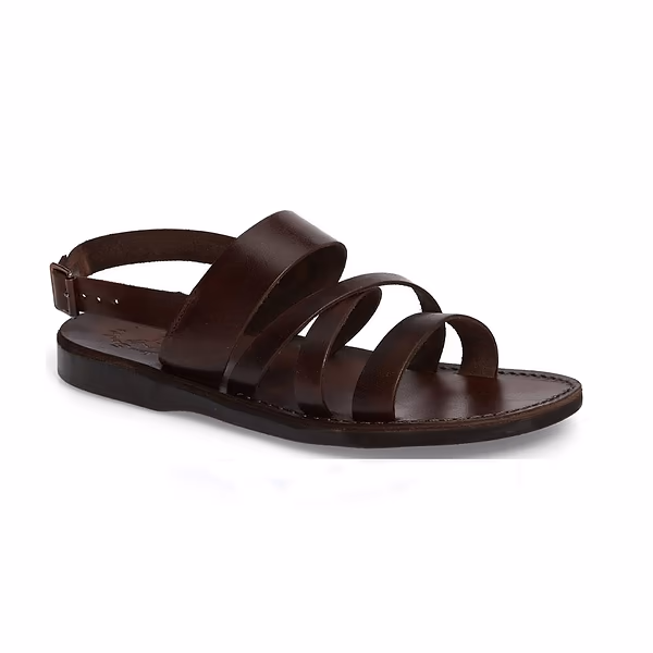 jerusalem sandals Silas (23) Men's Leather Slingback Sandal Brown