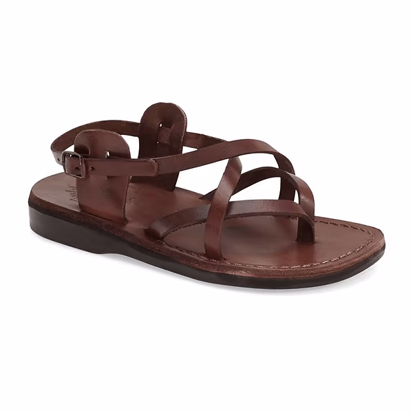 jerusalem sandals Tamar Buckle (44) Women's Leather Flip Flop Sandal Brown jerusalem sandals Tamar Buckle (44) Women's Leather Flip Flop Sandal Brown