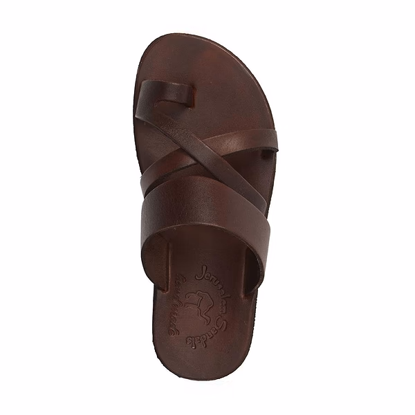 Jerusalem Sandals The Good Shepherd Comfort (25) Women's Molded Leather Sandal Brown