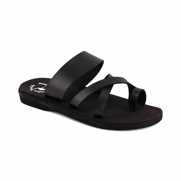 jerusalem sandals The Good Shepherd Vegan (46) Men's Leather Alternative Sandal Black