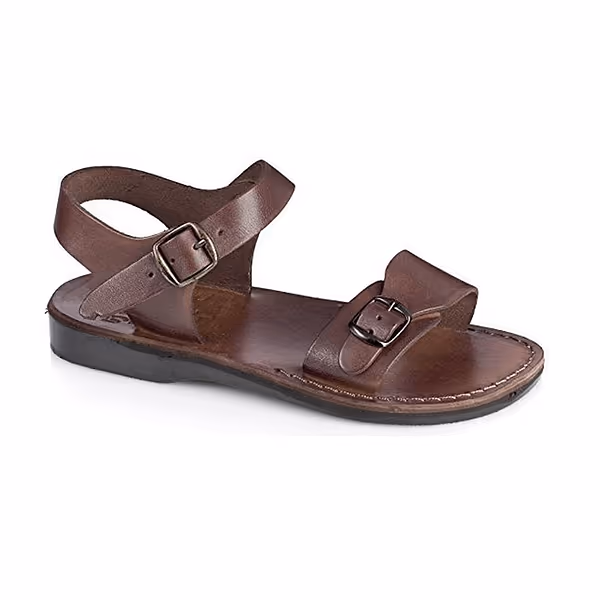 jerusalem sandals The Original (48) Women's Leather Adjustable Strap Sandal Brown