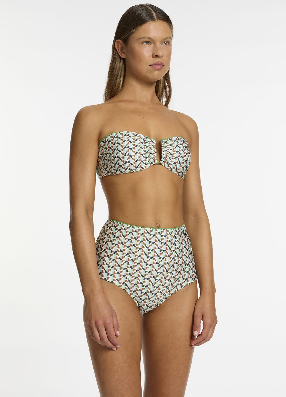 Jets Australia Acacia High Waist Bikini Bottom - Multi