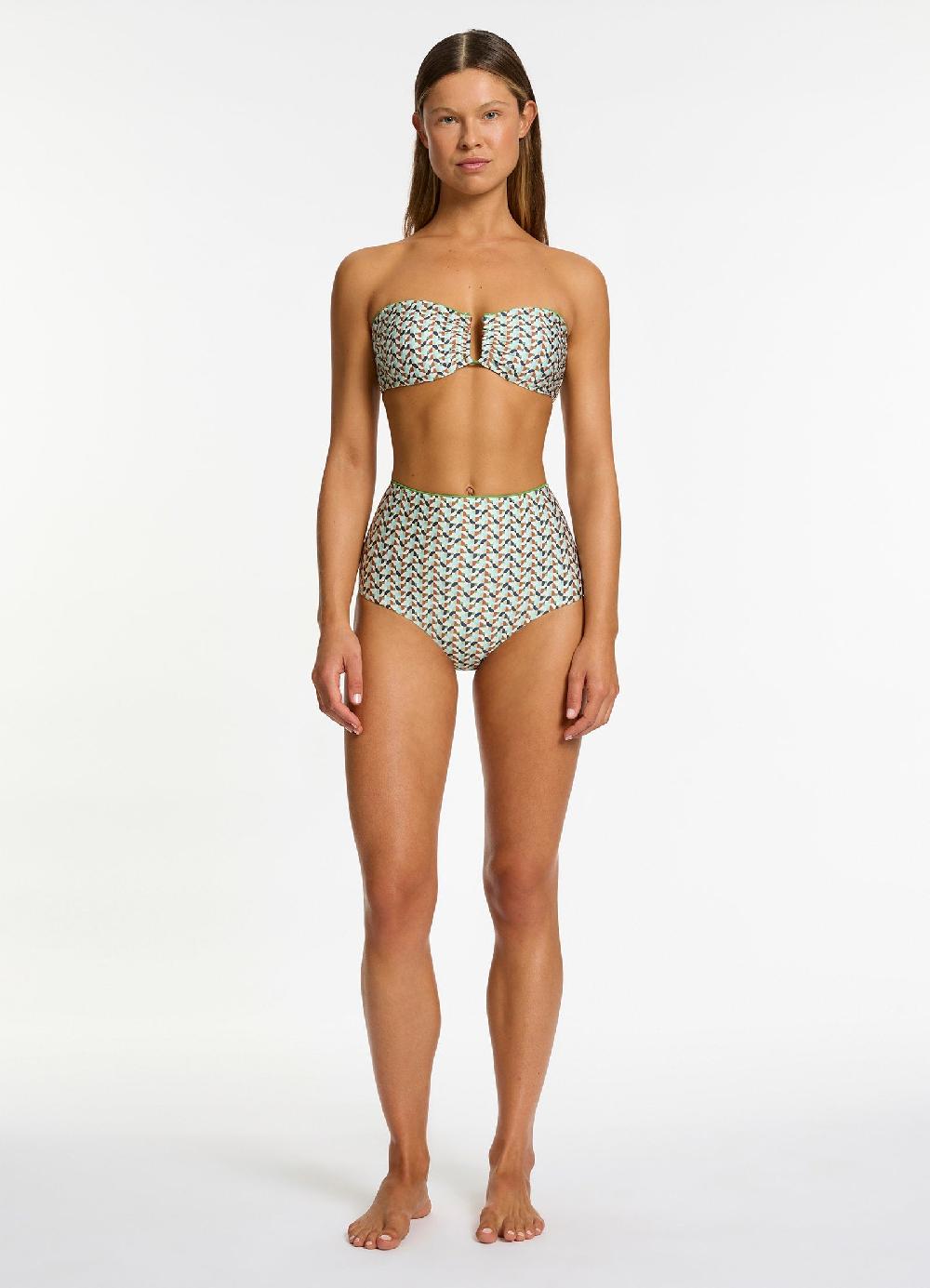 jets australia Acacia High Waist Bikini Bottom - Multi