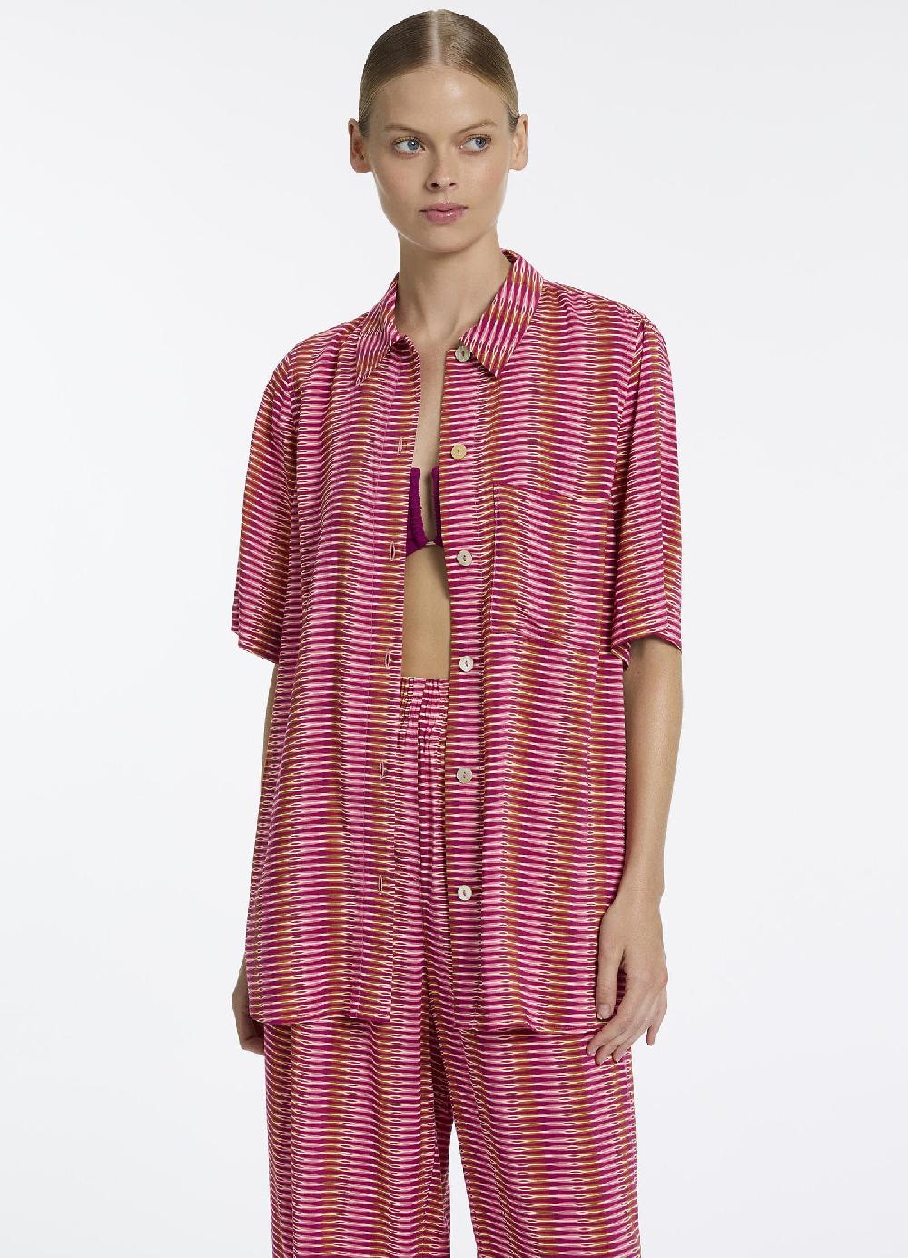 jets australia Alessia Geo Short Sleeve Shirt - Peony