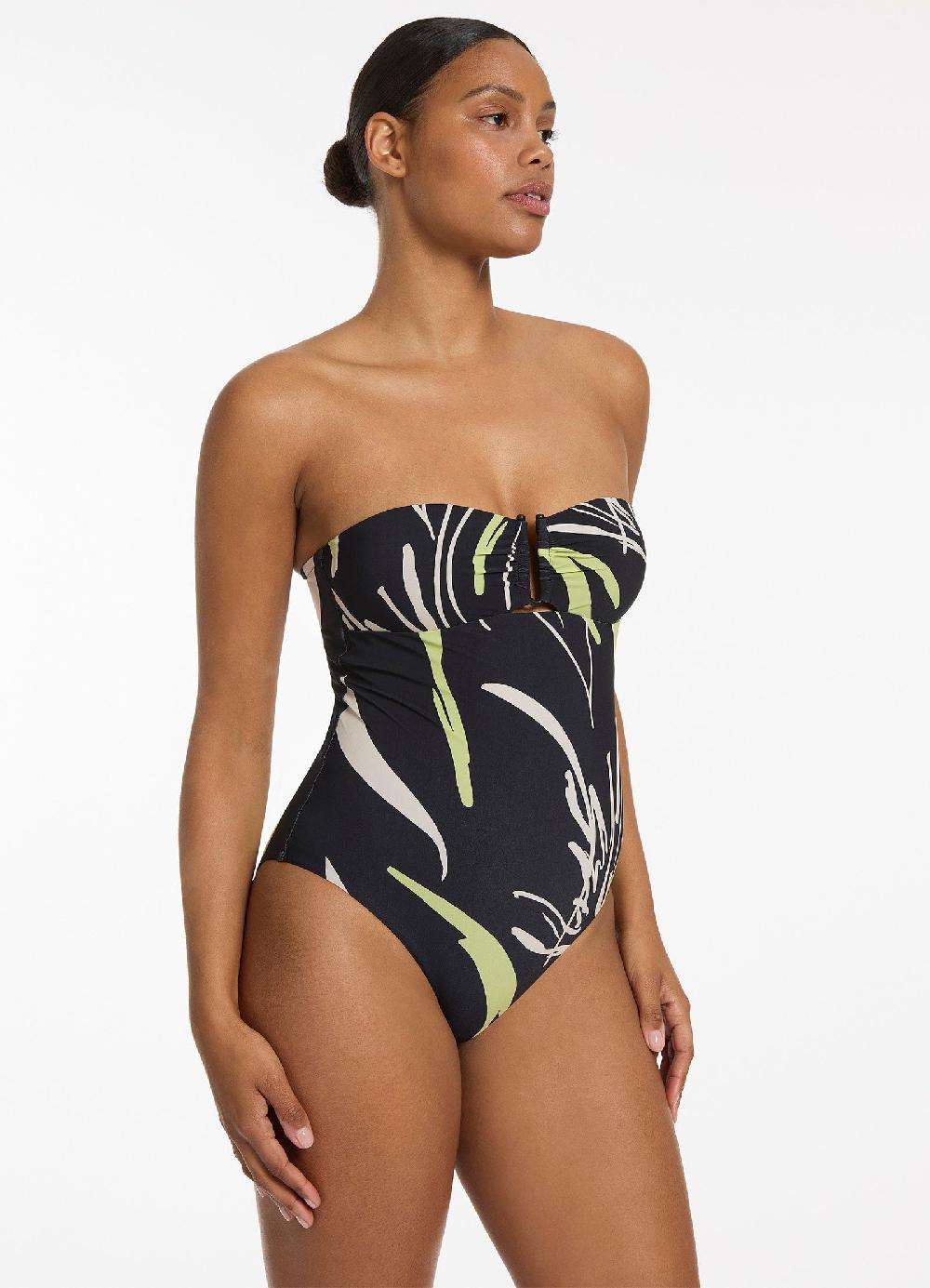 Jets Australia Catalina Moulded Bandeau One Piece - Black