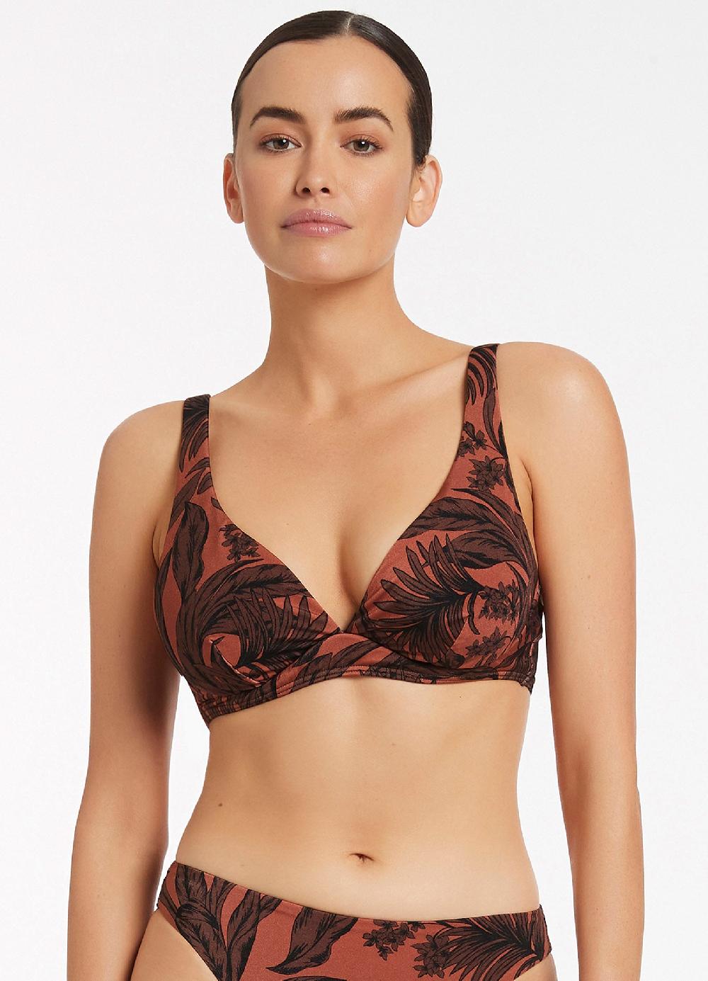 Jets Australia Desert Palm D_DD Underwire Top - Terracotta