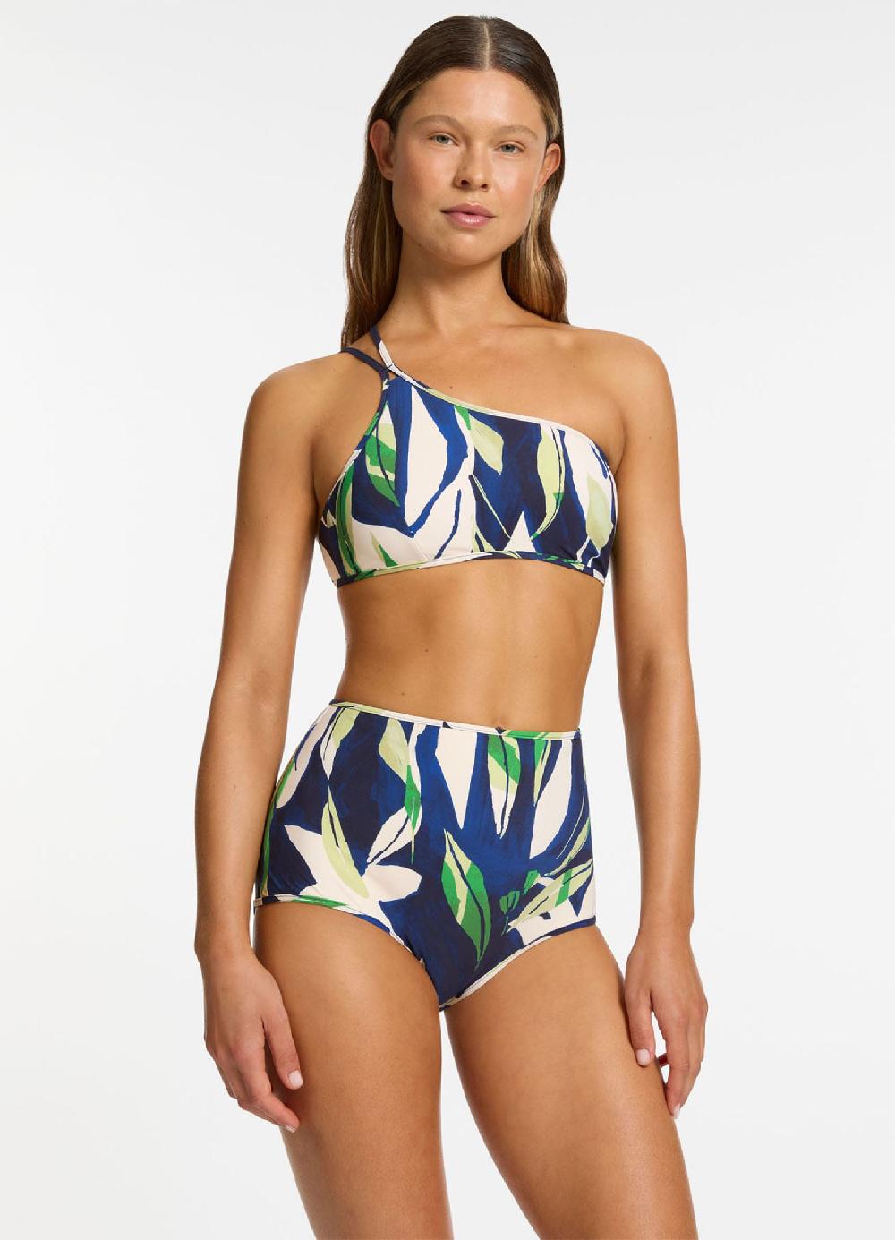 Jets Australia Fauna High Waist Boyleg Bikini Bottom - Ink