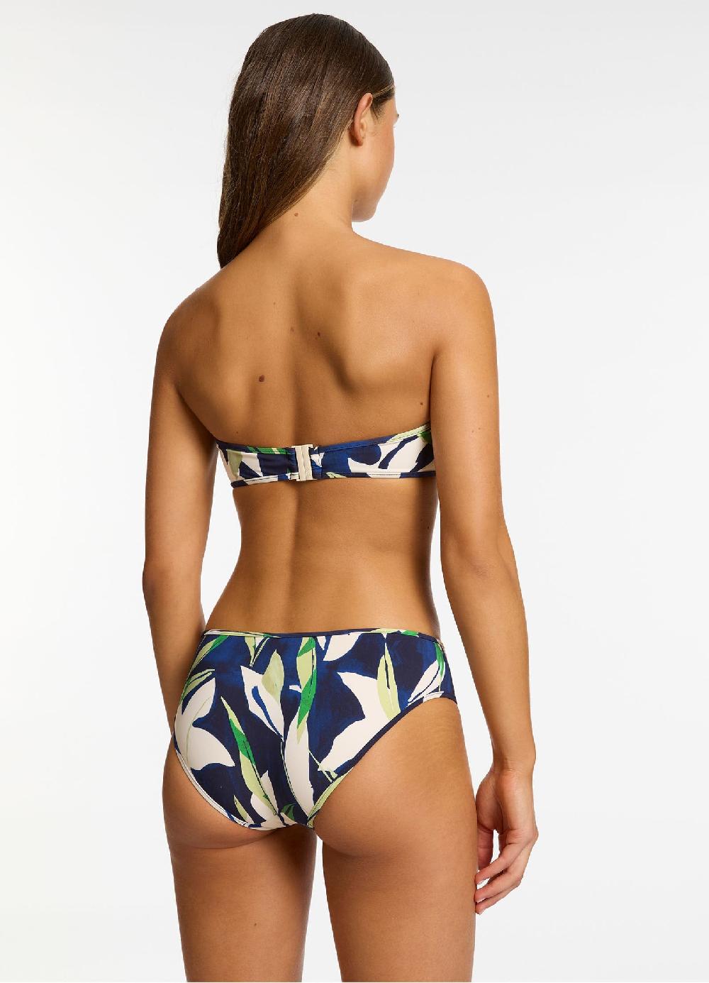 Jets Australia Fauna U Trim Mid Rise Bikini Bottom - Ink
