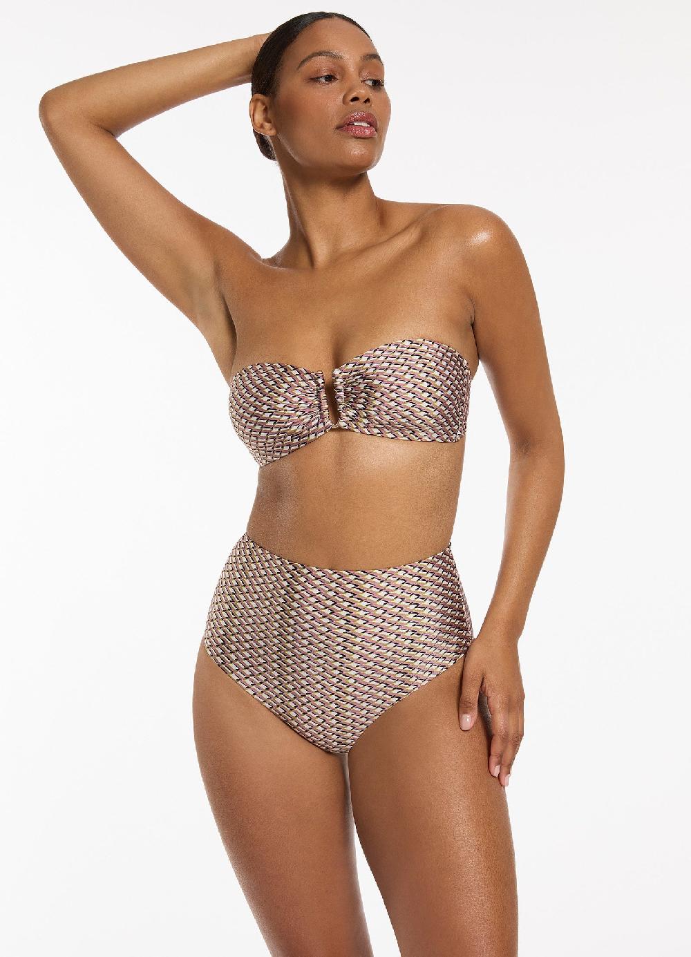 jets australia Infinity High Waist Bikini Bottom - Kelp