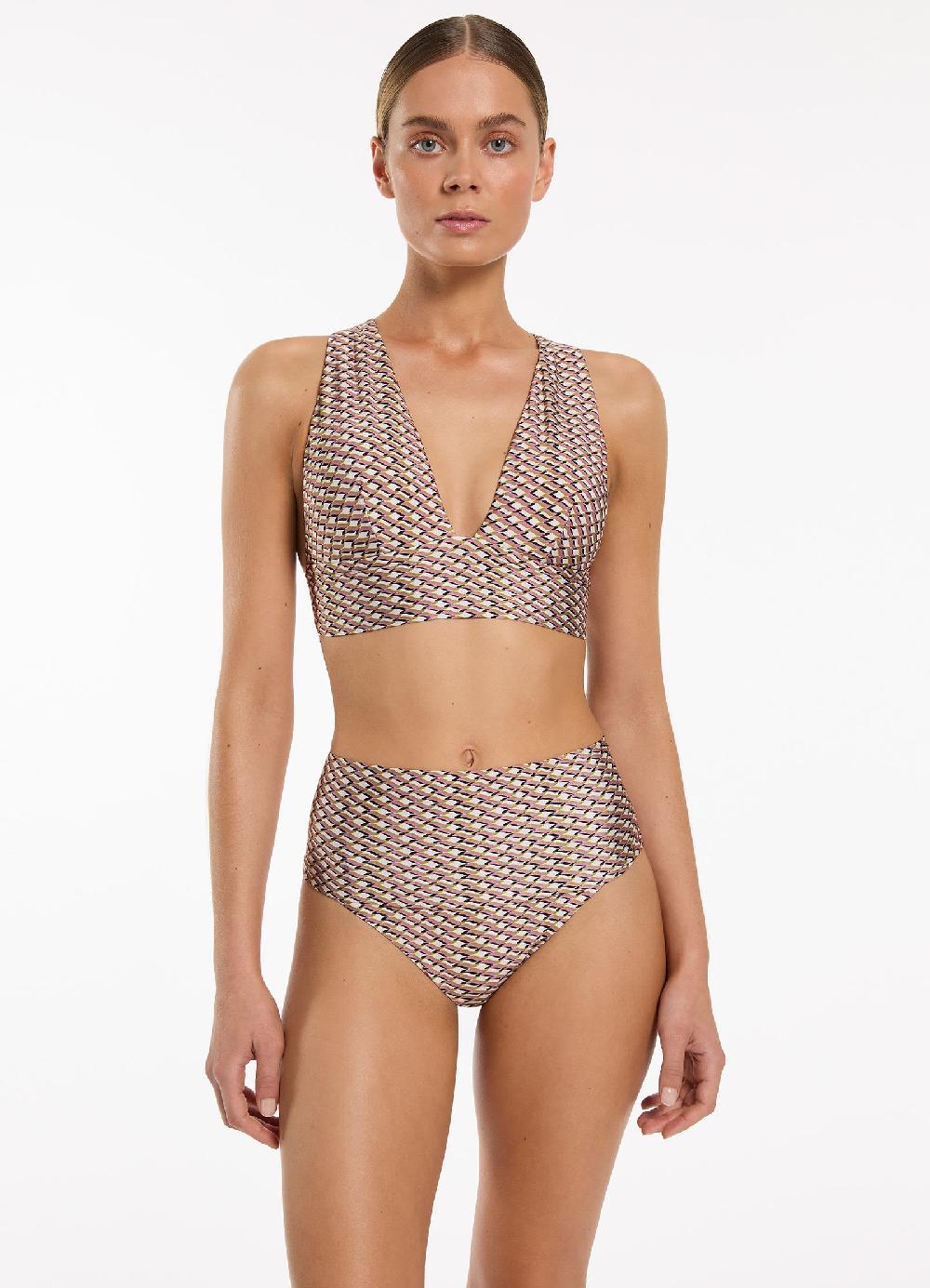 jets australia Infinity Soft Tie Back Triangle Bikini Top - Kelp