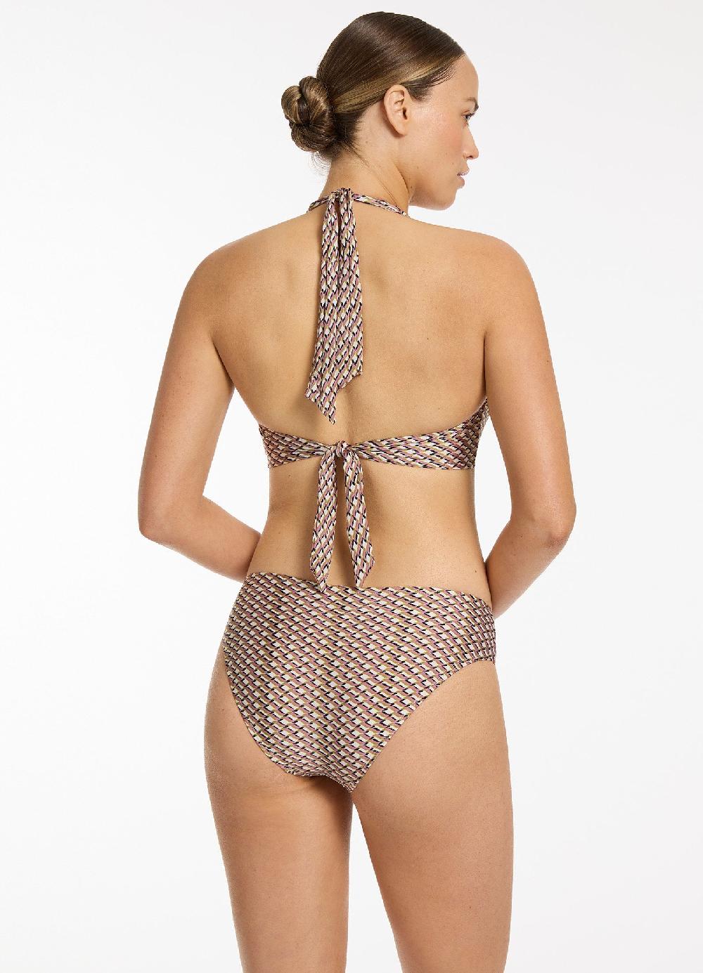 Jets Australia Infinity U Trim Mid Bikini Bottom - Kelp