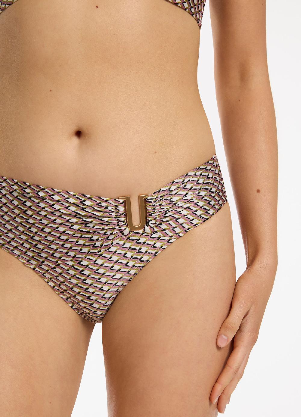 Jets Australia Infinity U Trim Mid Bikini Bottom - Kelp