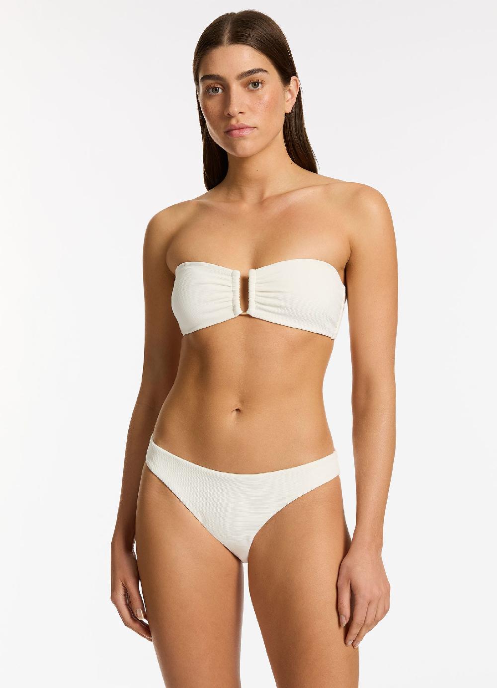 jets australia Isla Rib U Trim Bandeau Bikini Top - Cream