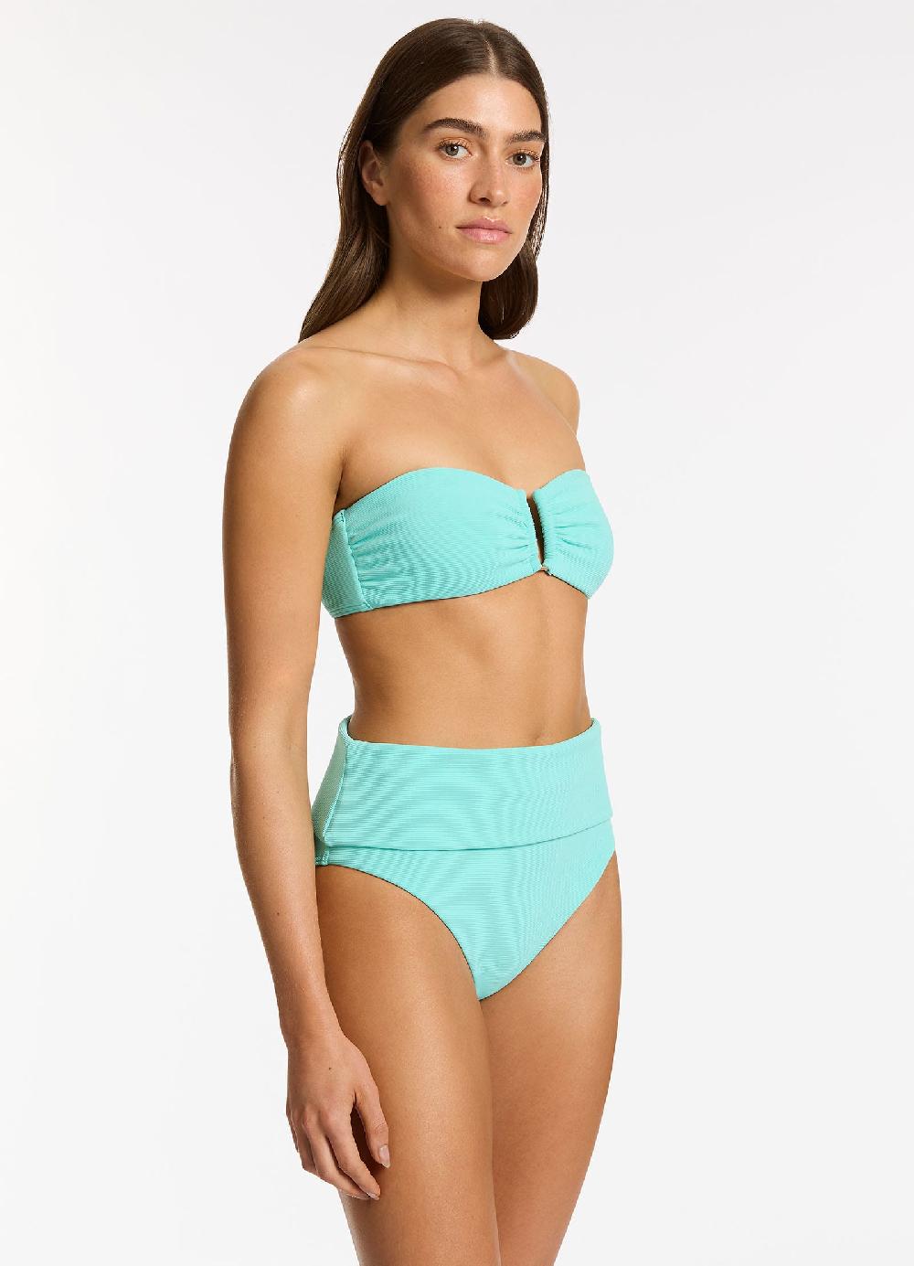Jets Australia Isla Rib U Trim Bandeau Bikini Top - Dolce