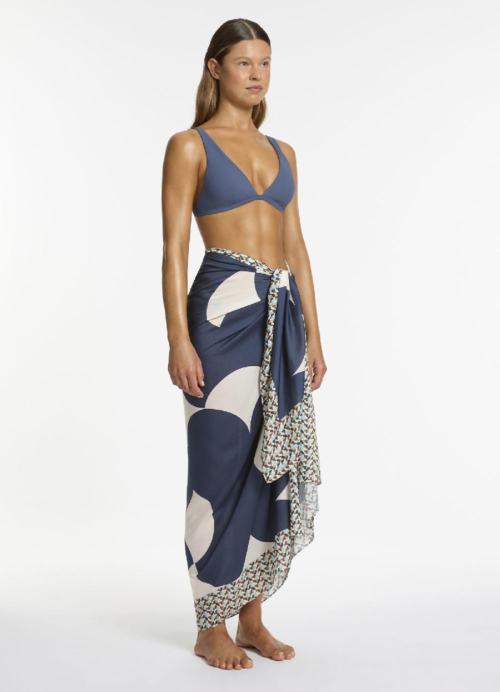 Jets Australia Acacia Long Sarong - Steel Blue