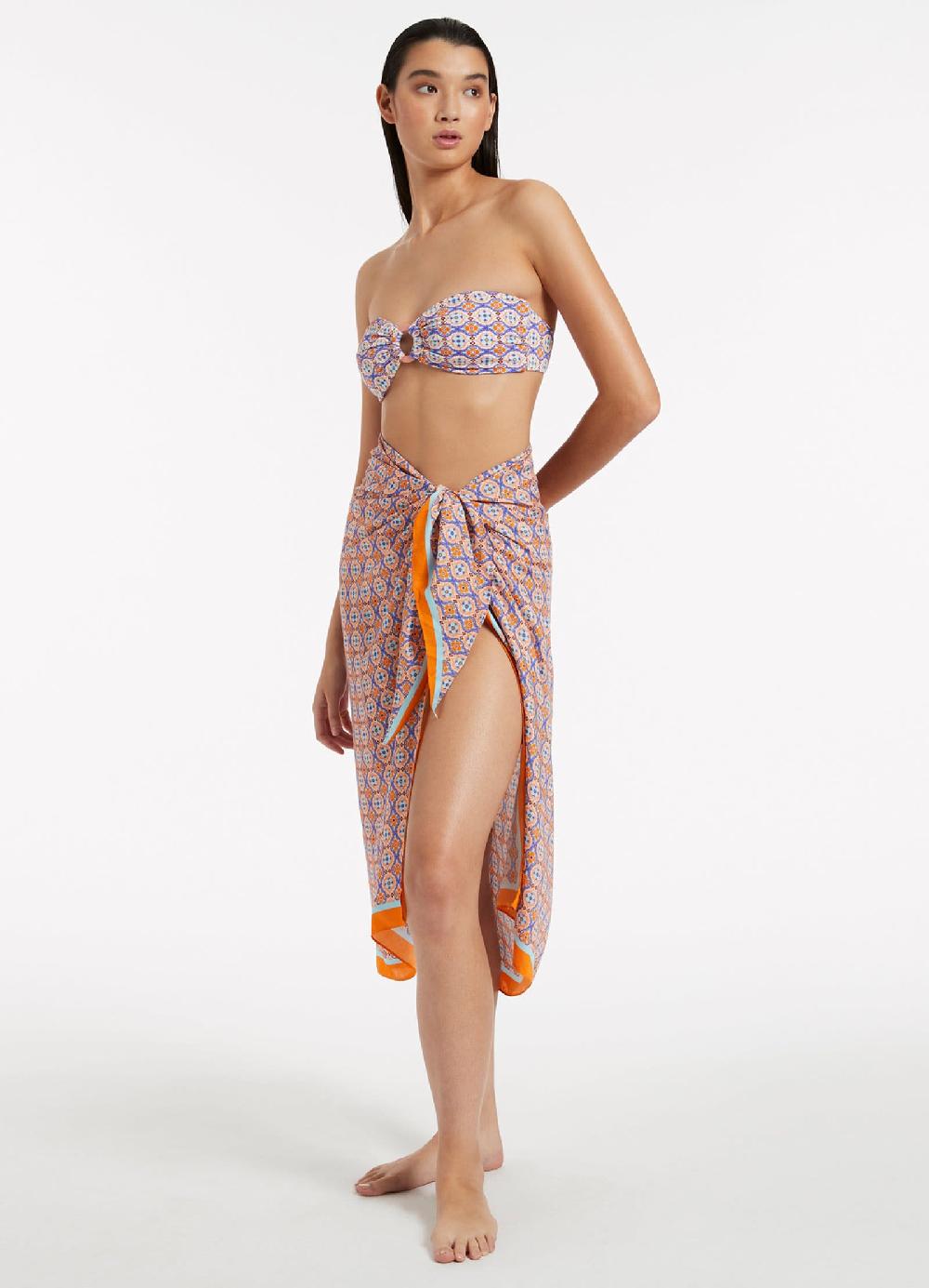 Jets Australia Azura Geo Sarong - Retro Orange