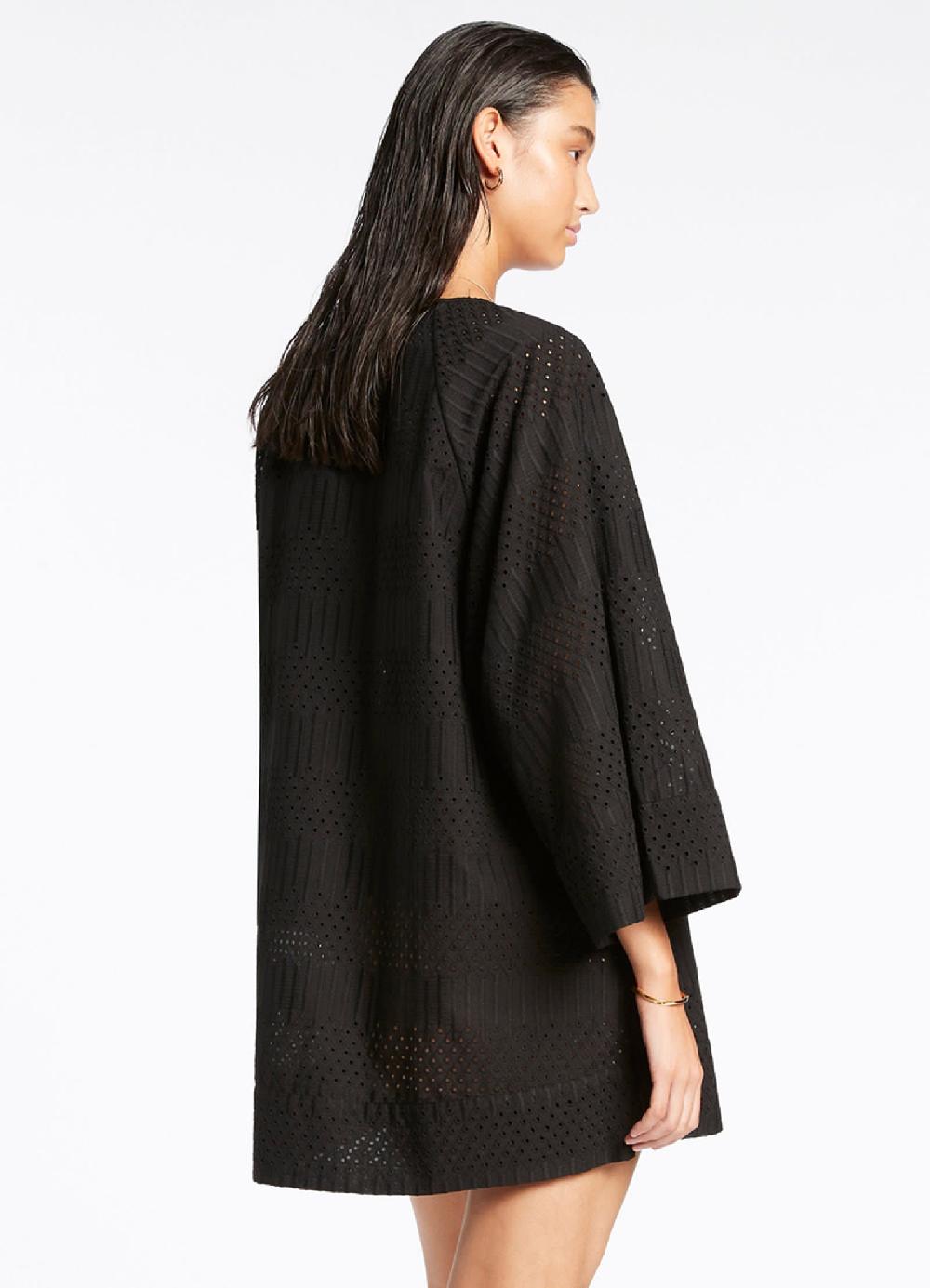 Jets Australia Broderie Kaftan - Black