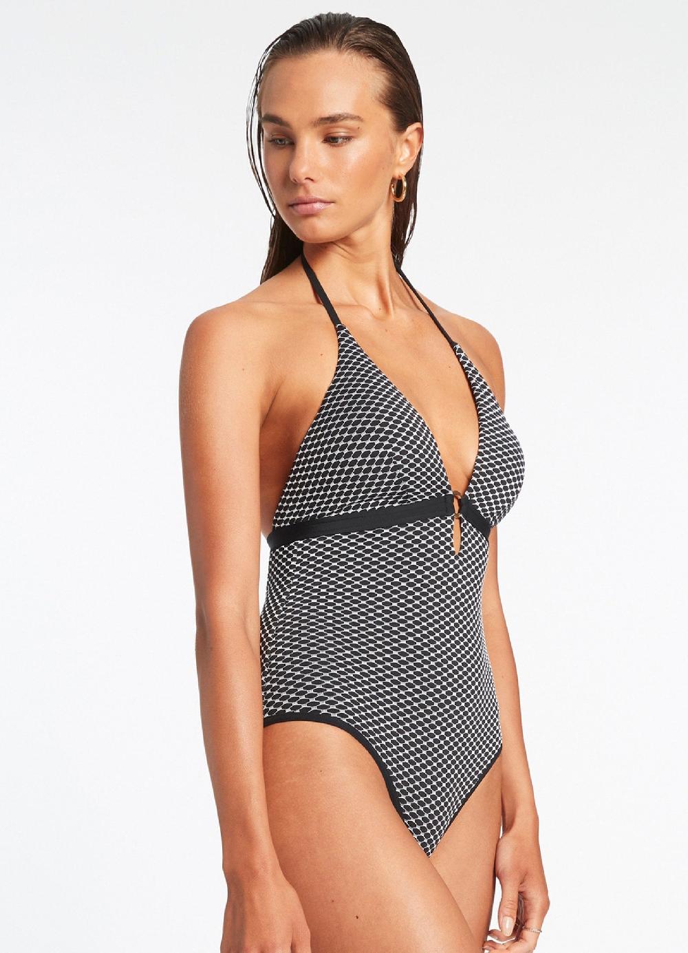 Jets Australia Corallo Deep Plunge One Piece - Black