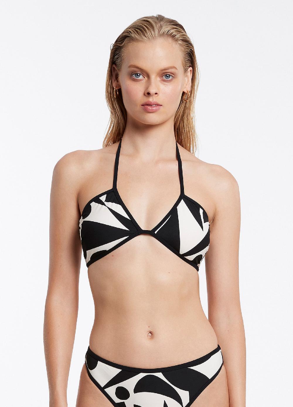 Jets Australia D'Orsay Plunge Halter Top - Cream