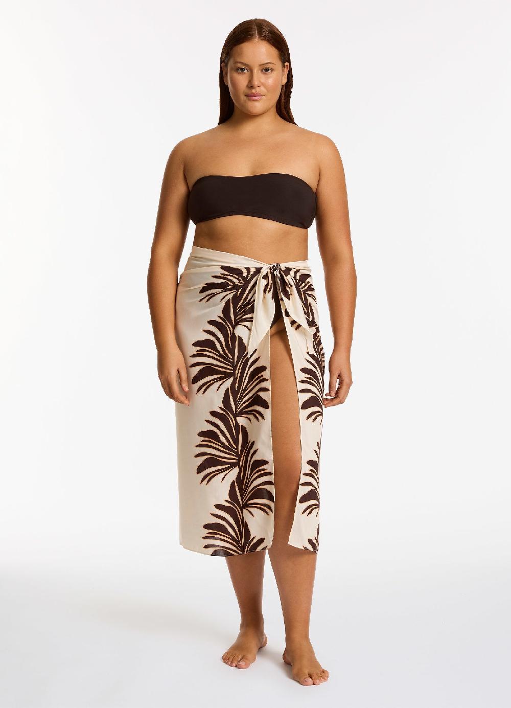 Jets Australia Dahlia Palm Sarong - Cream
