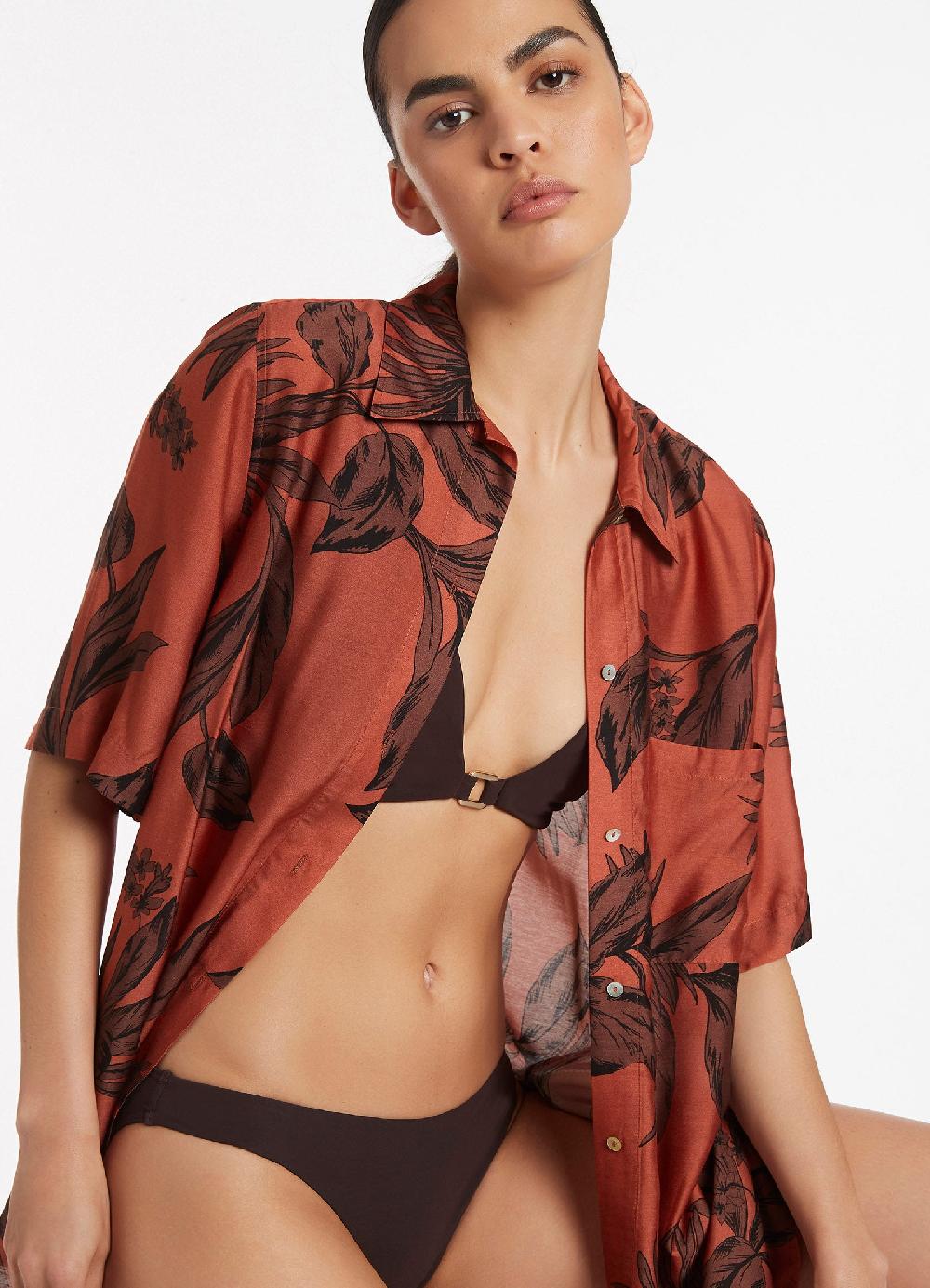 jets australia Desert Palm Shirt - Terracotta