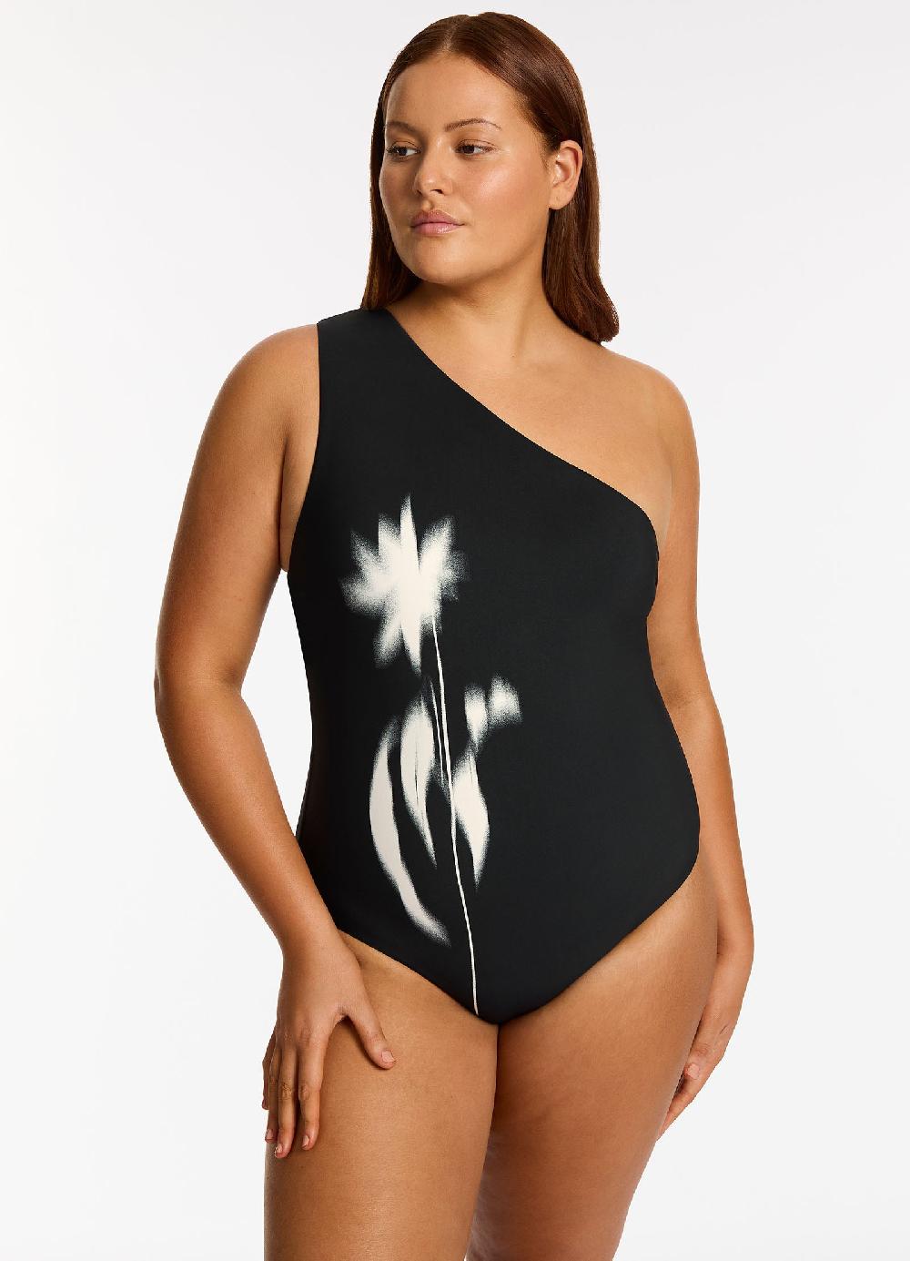 Jets Australia Elora One Shoulder One Piece - Black