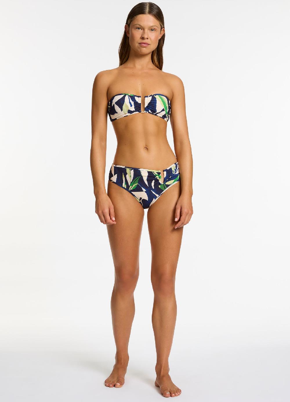 Jets Australia Fauna Bandeau Bikini Top - Ink