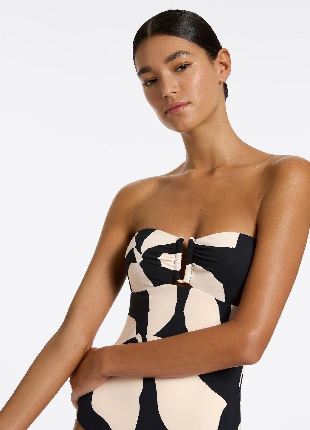 Jets Australia Fiore Bandeau One Piece - Black