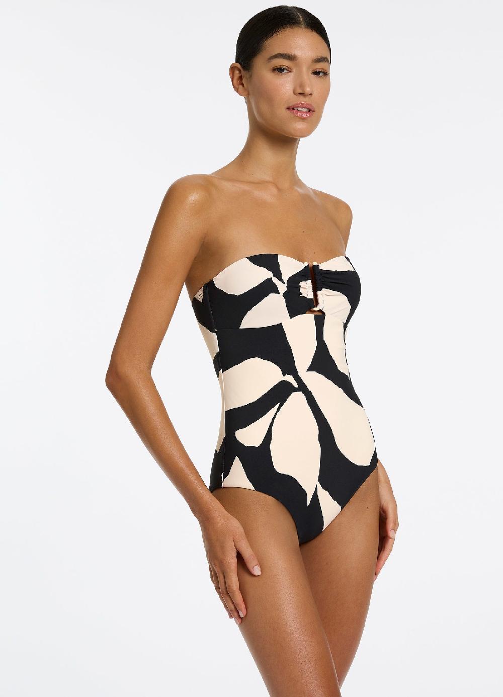 jets australia Fiore Bandeau One Piece - Black