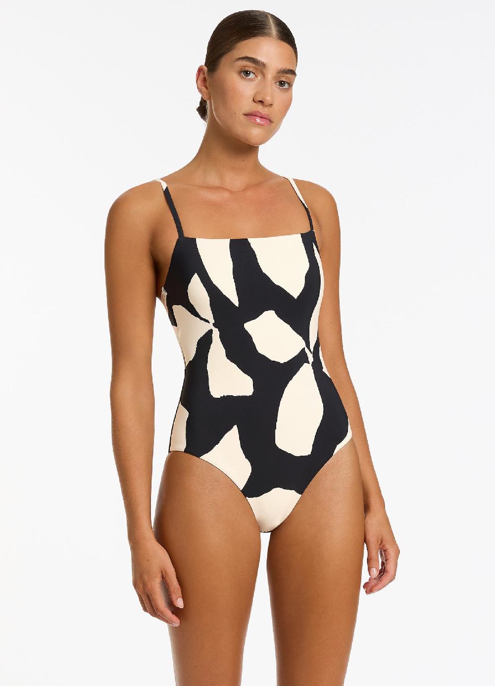 jets australia Fiore Minimal Tank One Piece - Black