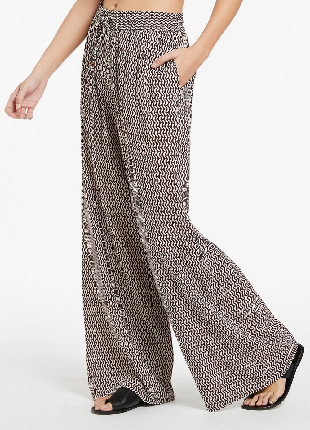 Jets Australia Ipanema Wide Leg Pant - Chocolate