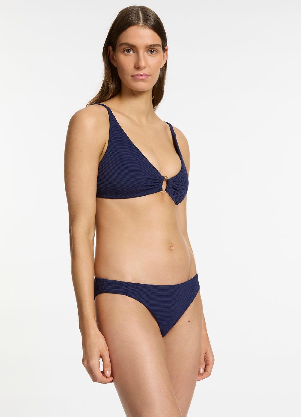 Jets Australia Isla Rib Hipster Bikini Bottom - Ink
