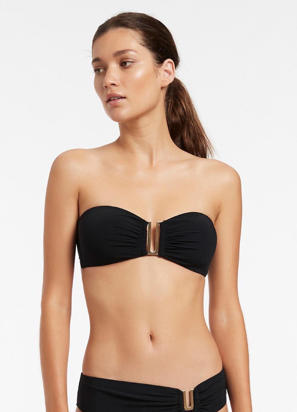Jets Australia Jetset Bandeau Bikini Top - Black