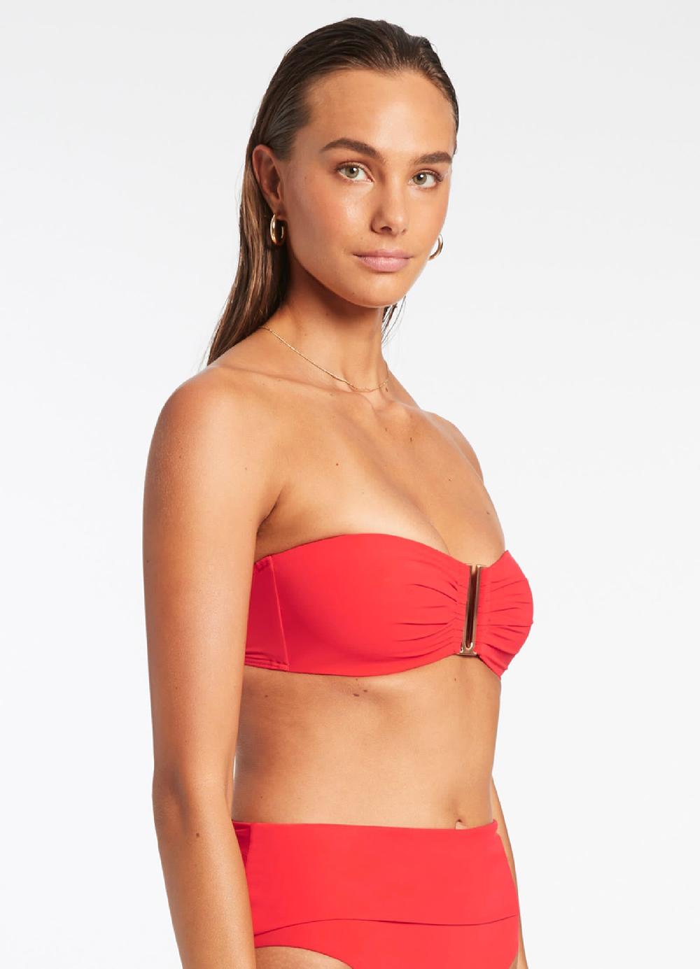 Jets Australia Jetset Bandeau Bikini Top - Cherry