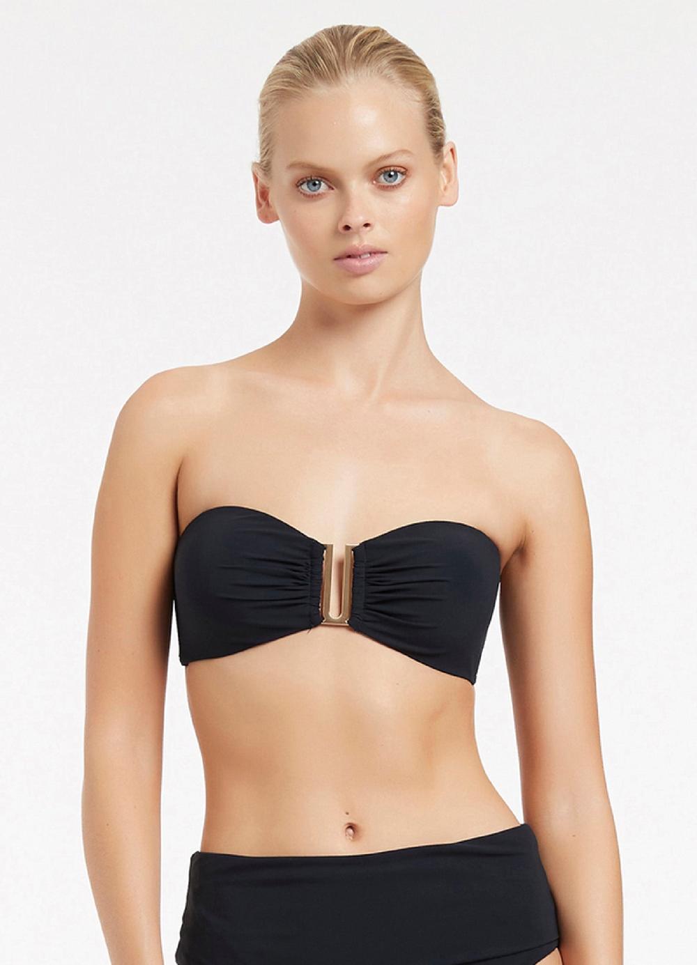 Jets Australia Jetset Bandeau Bikini Top - Deep Navy
