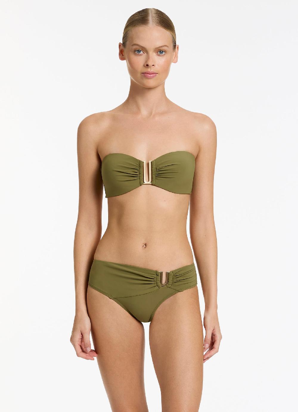 jets australia Jetset Bandeau Bikini Top - Moss