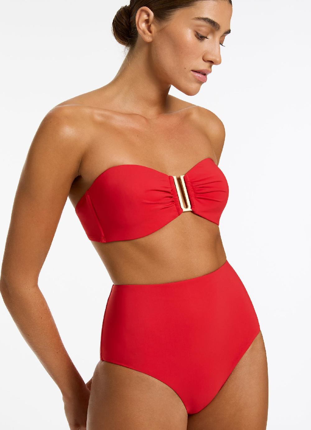 Jets Australia Jetset Bandeau Bikini Top - Rosso