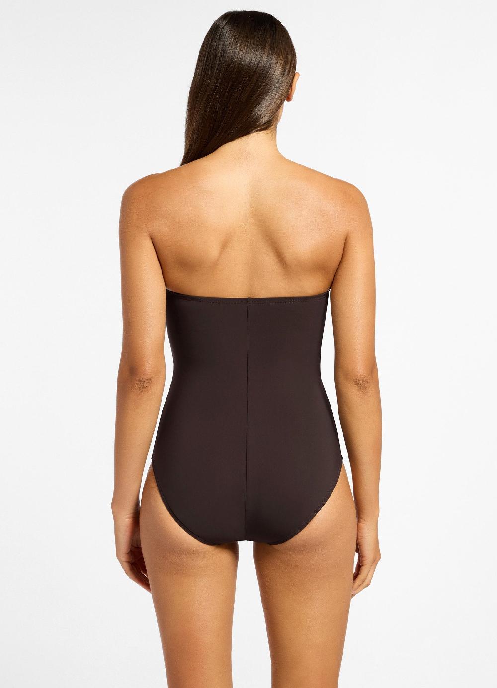 Jets Australia Jetset Bandeau One Piece - Chocolate