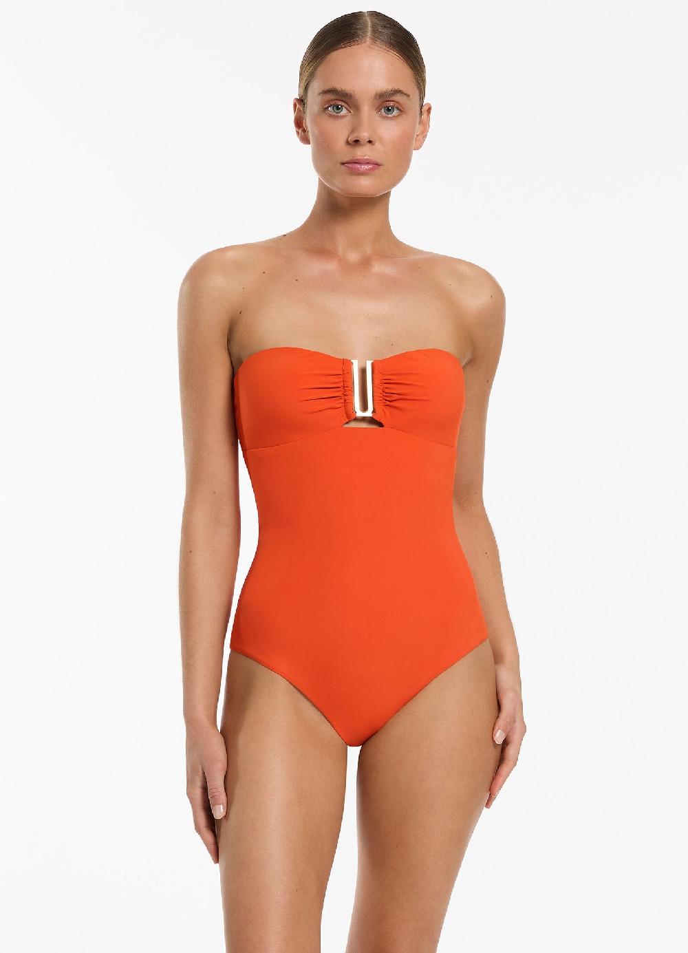 jets australia Jetset Bandeau One Piece - Coral