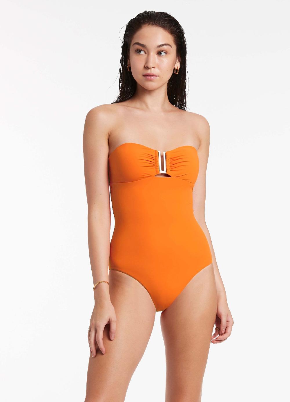 Jets Australia Jetset Bandeau One Piece - Papaya