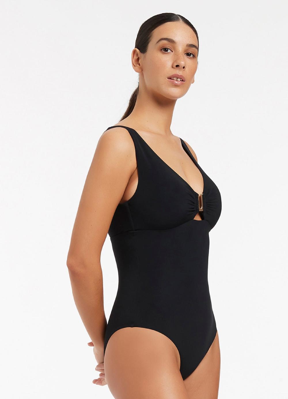 Jets Australia Jetset D-DD Plunge One Piece - Black