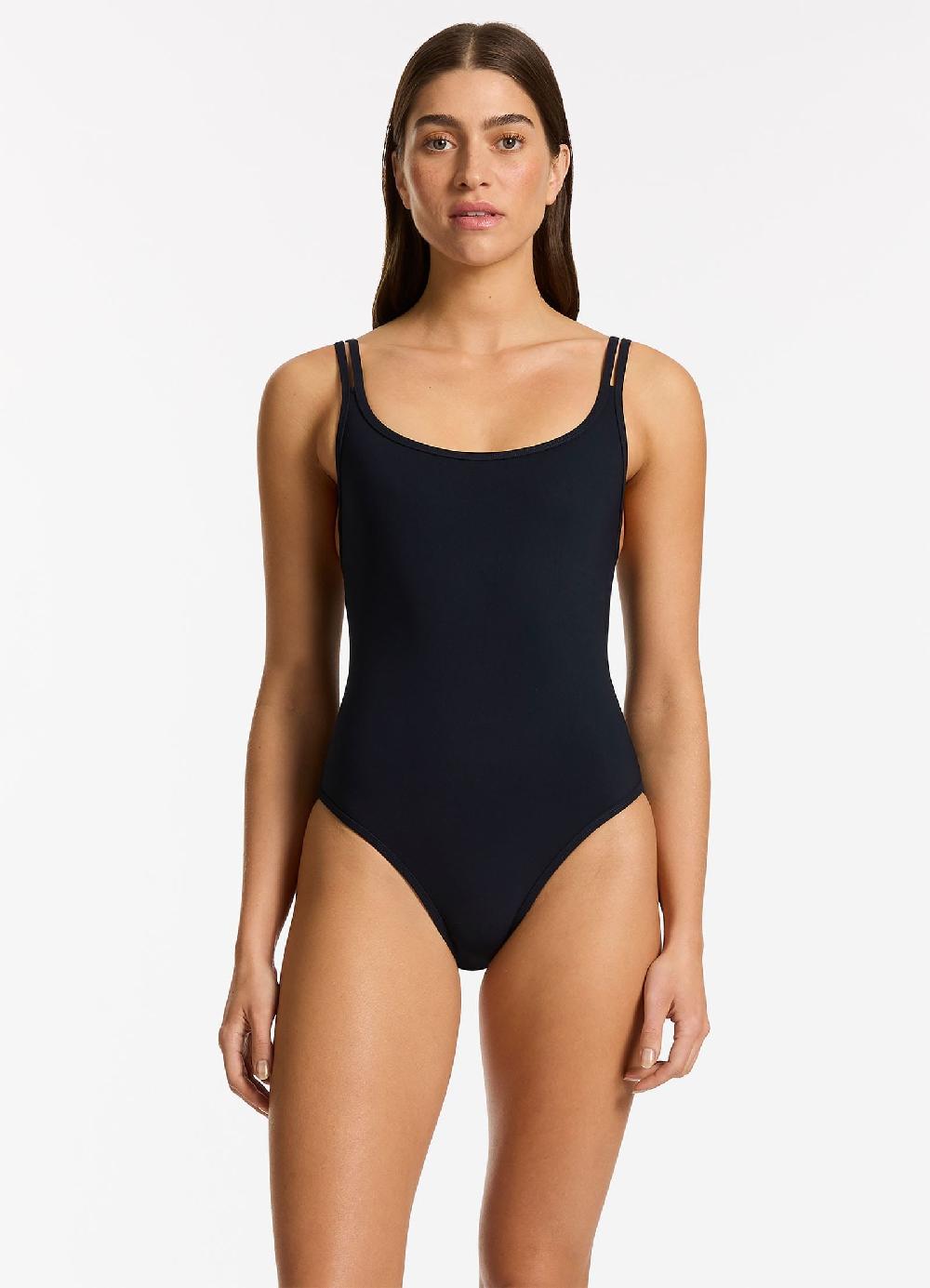 Jets Australia Jetset Double Strap One Piece - Black