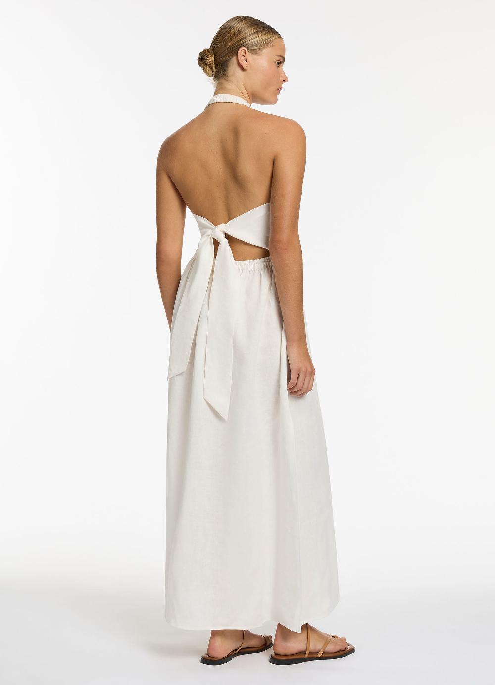 Jets Australia Jetset Halter Dress - Chalk