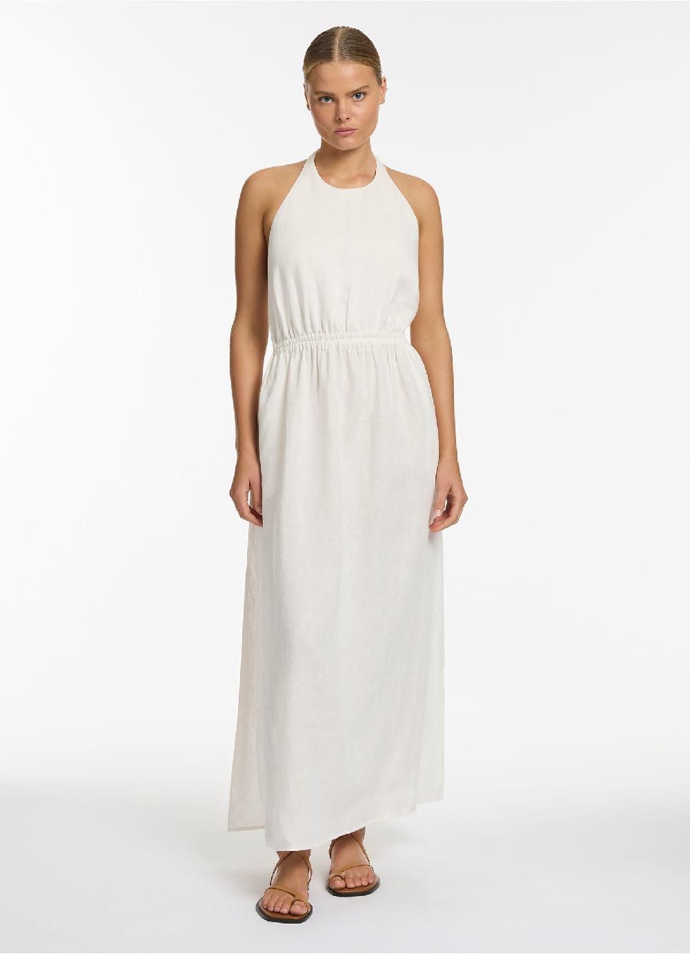 jets australia Jetset Halter Dress - Chalk