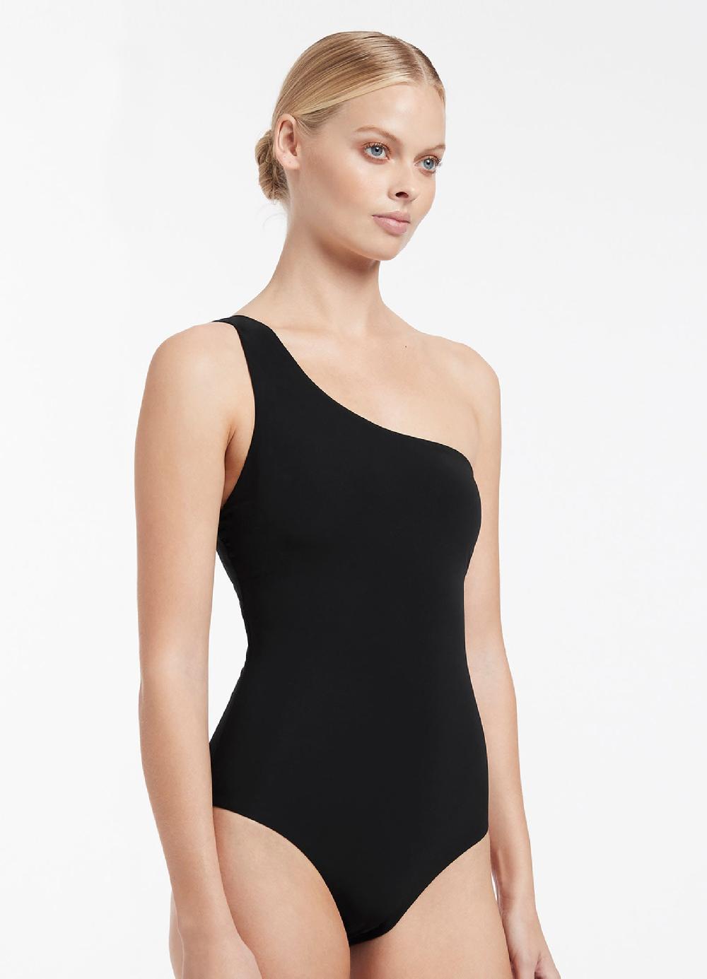 Jets Australia Jetset One Shoulder One Piece - Black