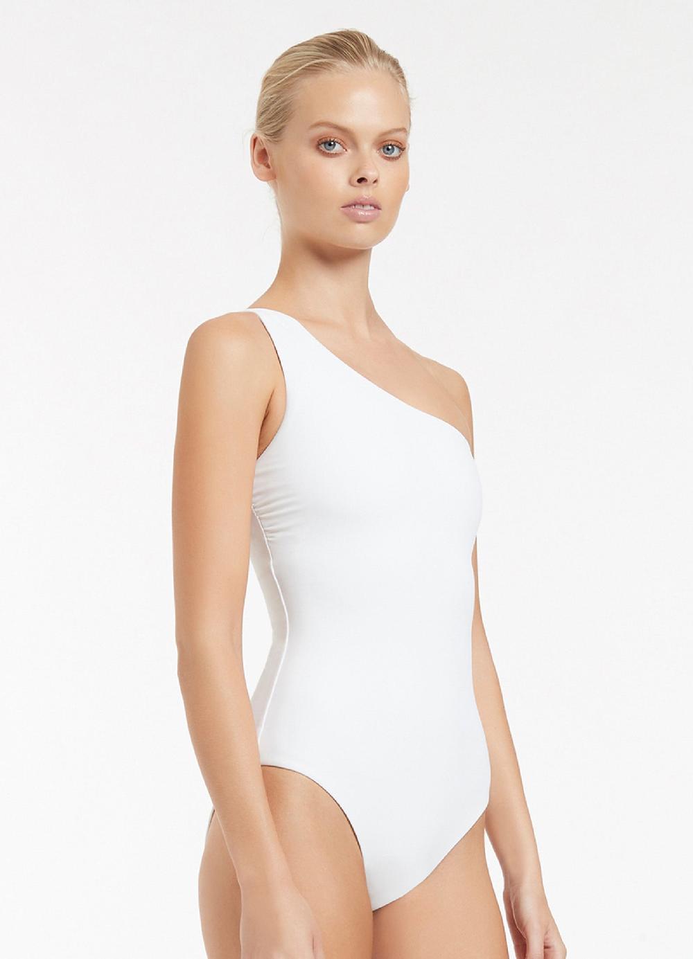Jets Australia Jetset One Shoulder One Piece - White